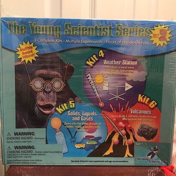 NEW! THE YOUNG SCIENTIST SERIES Ages 5-12 Study Meteorology Chemistry Volcanoes - Picture 1 of 15